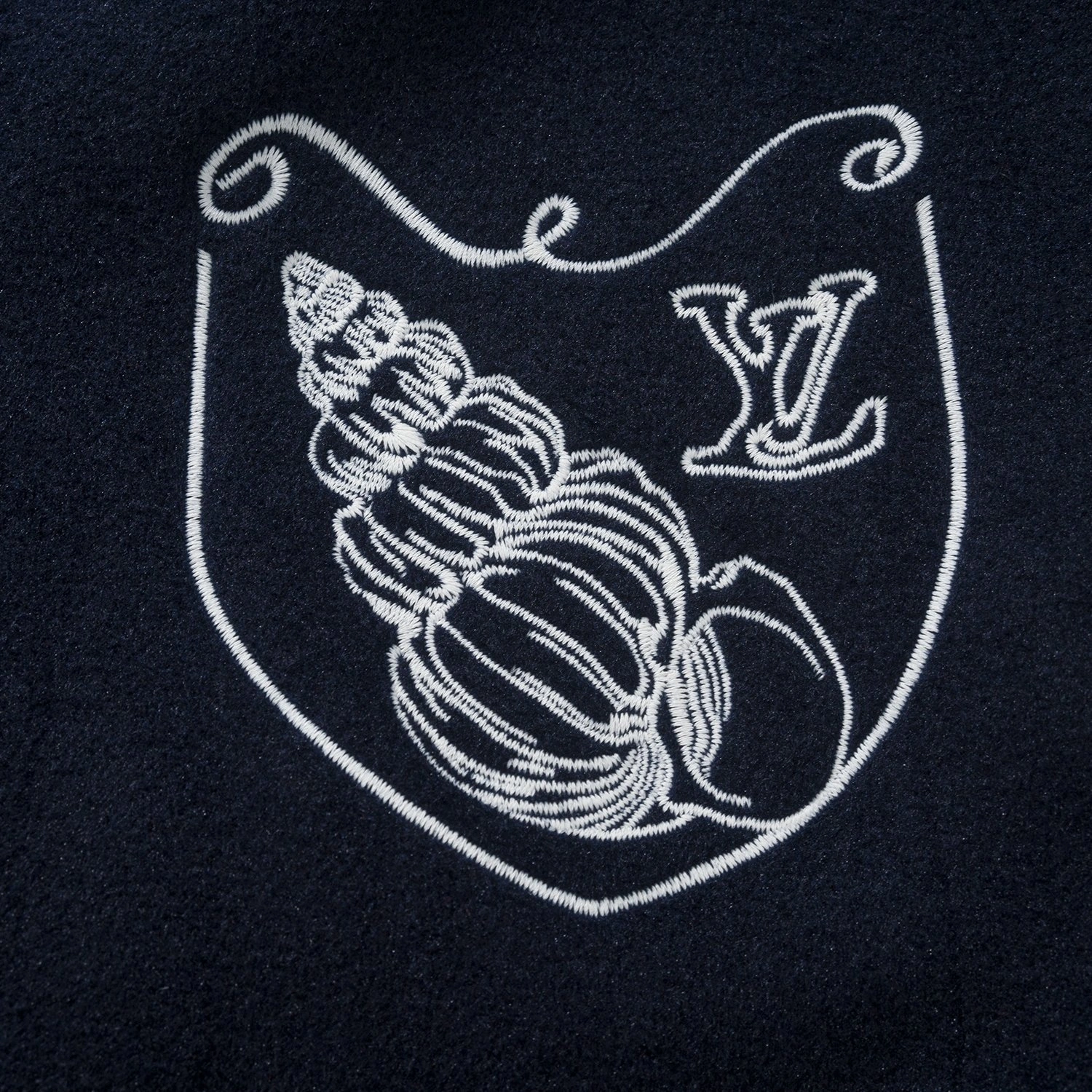 wg.luxury-- 8V cowhide wool cashmere Seashells embroidery item:E-F509L2784H